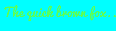 Image with Font Color 5CFF54 and Background Color 00FFFF